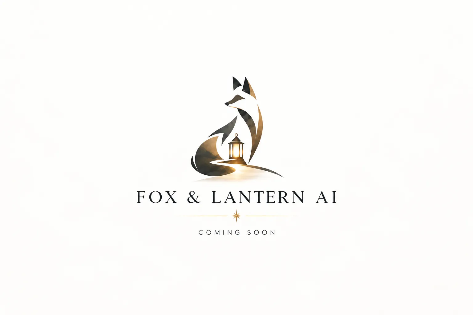 Fox & Lantern AI. A fox beside a glowing lantern. Coming soon.